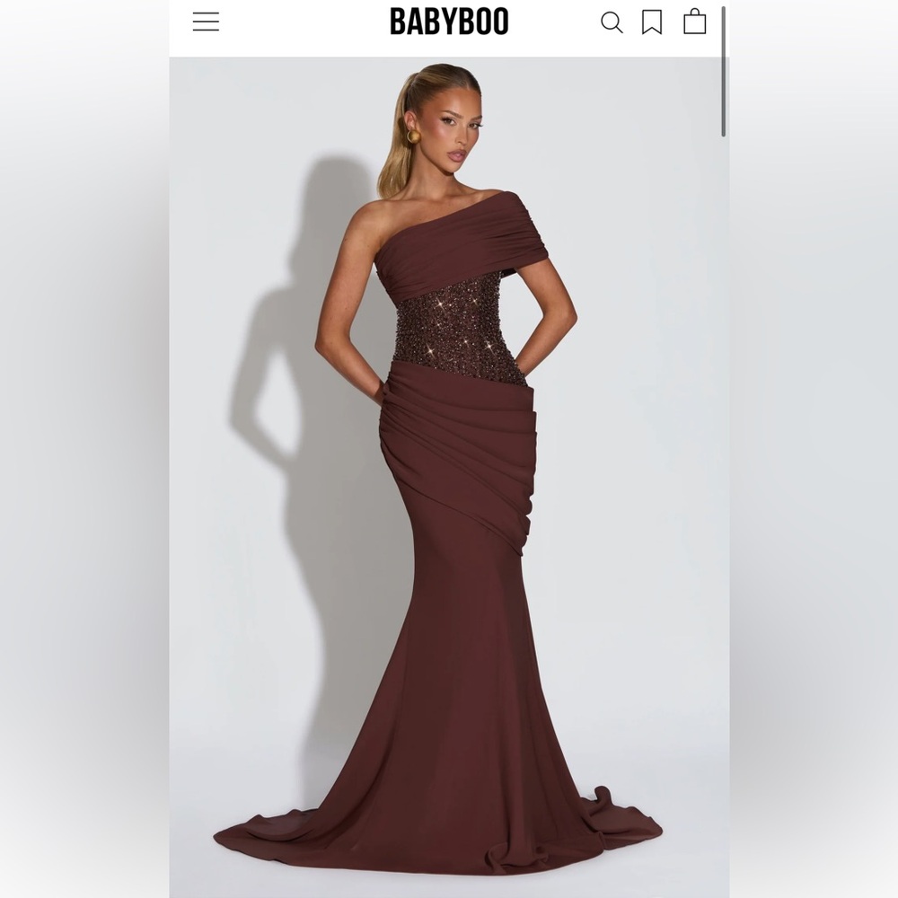 Babyboo ELLORA GOWN - PLUM BROWN sz medium